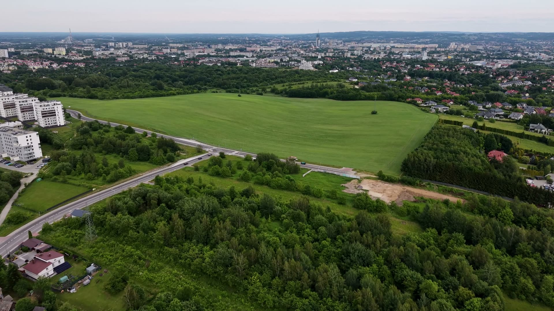 Widok gminy Rzeszów z lotu ptaka